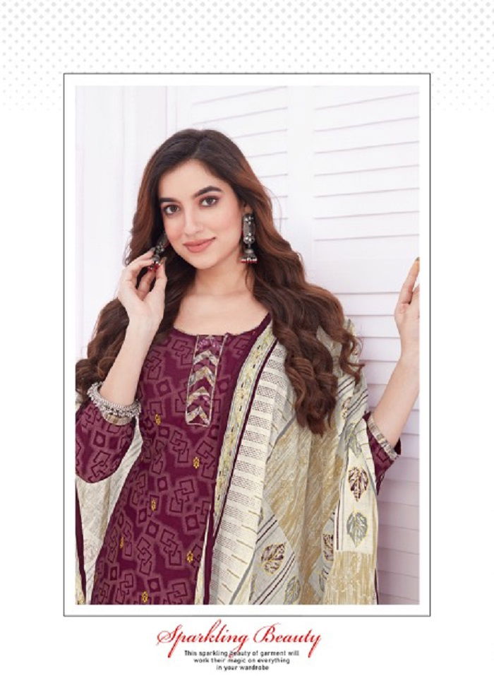 Punjabi Kudi Vol 12 By Madhav 12001 To 12010 Cotton Dress Material Suppliers in India
